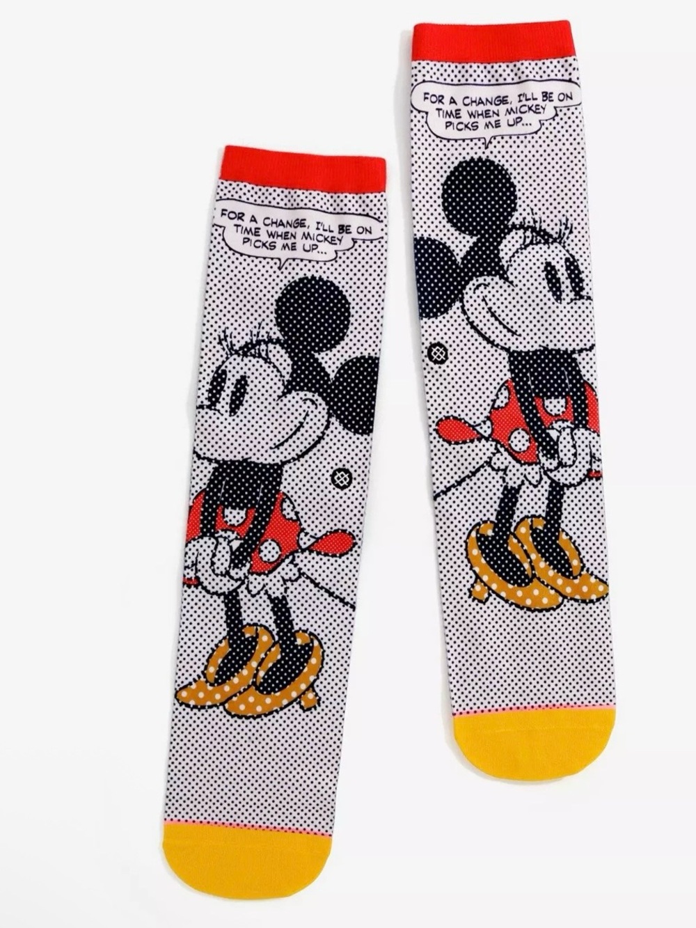 New Stance Disney Minnie Mouse Tick Tock Women Socks Sz Small (U.S. 5-7.5)